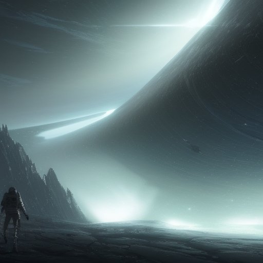 Naves espaciales y astronautas en un entorno de ciencia ficción con un ...