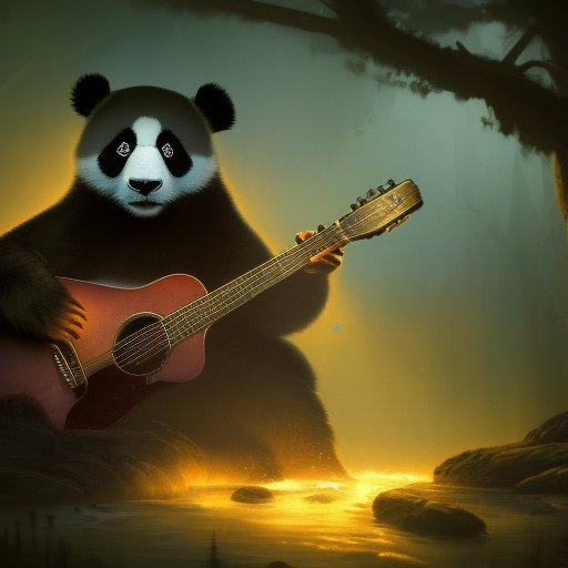 The Adventure of the Panda with the Guitar - Darken Sky